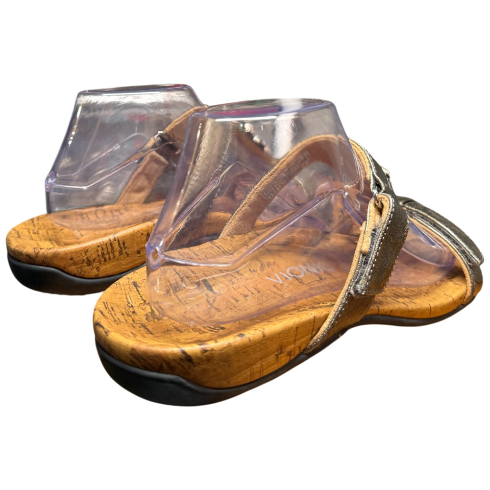 VIONIC Viviana Women's 8 Orthotic Jeweled Metallic Bronze Sandal Comfort Shoe - Picture 5 of 14